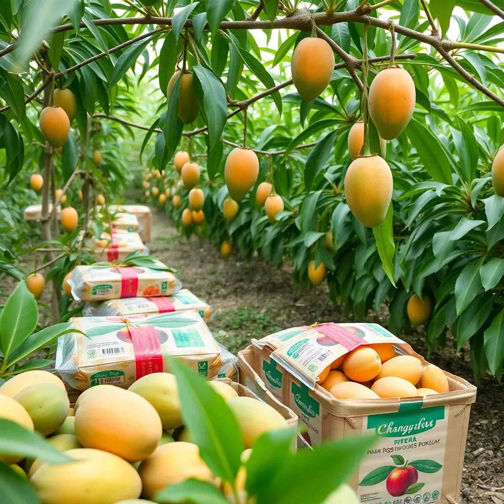 Mango trees in bloom